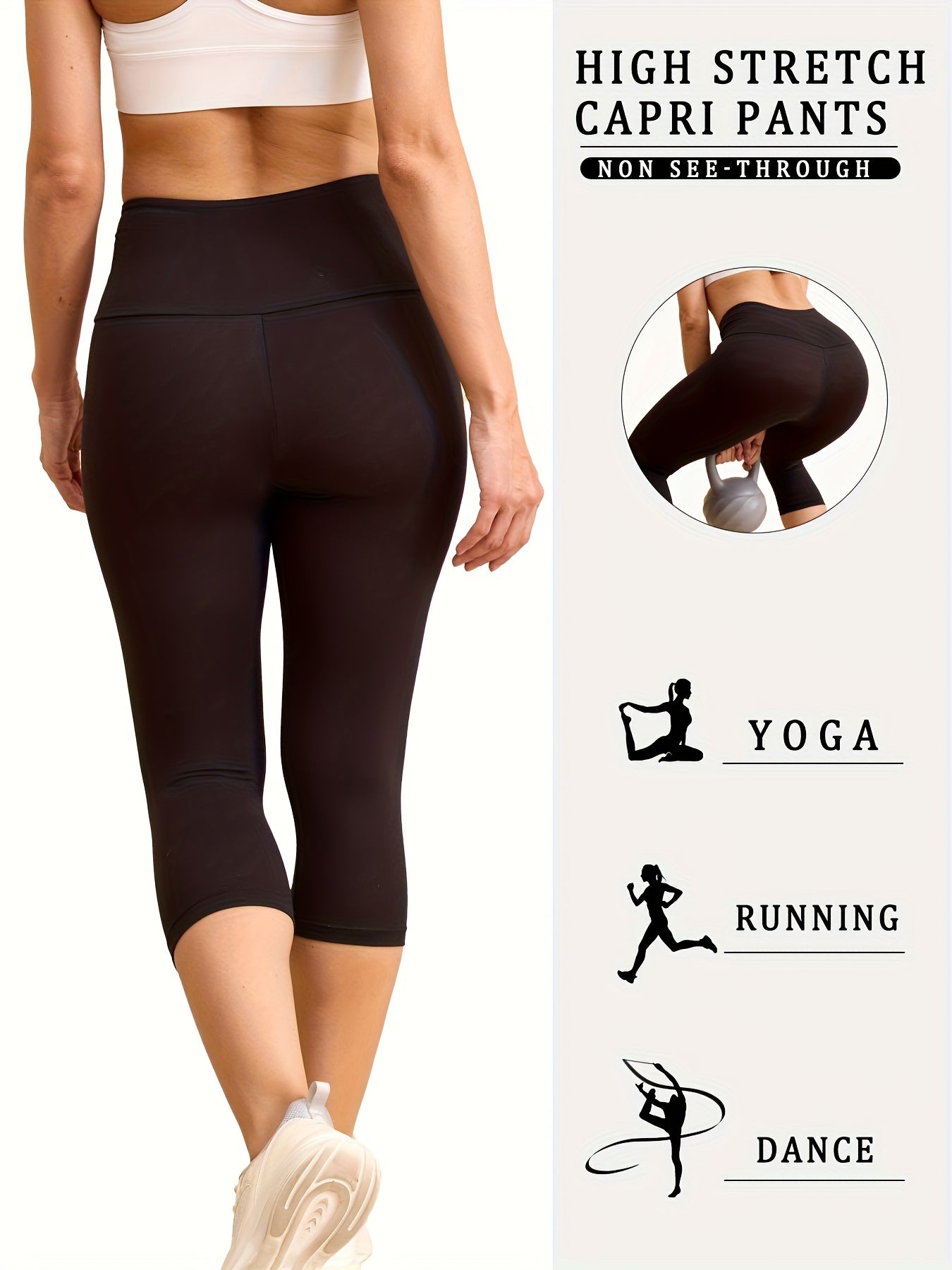 3pcs Ultra-Soft High-Waist Yoga Leggings for Women - Tummy Control, Non-See-Through Workout & Running Pants, Super Soft