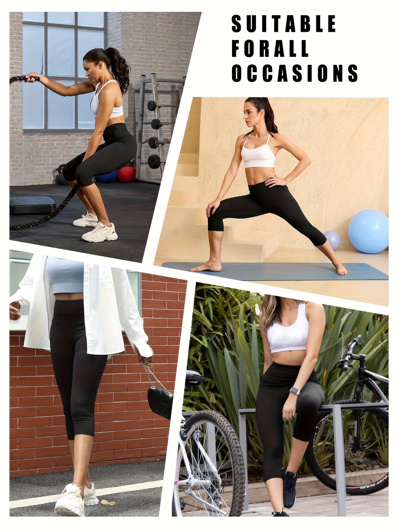 3pcs Ultra-Soft High-Waist Yoga Leggings for Women - Tummy Control, Non-See-Through Workout & Running Pants, Super Soft