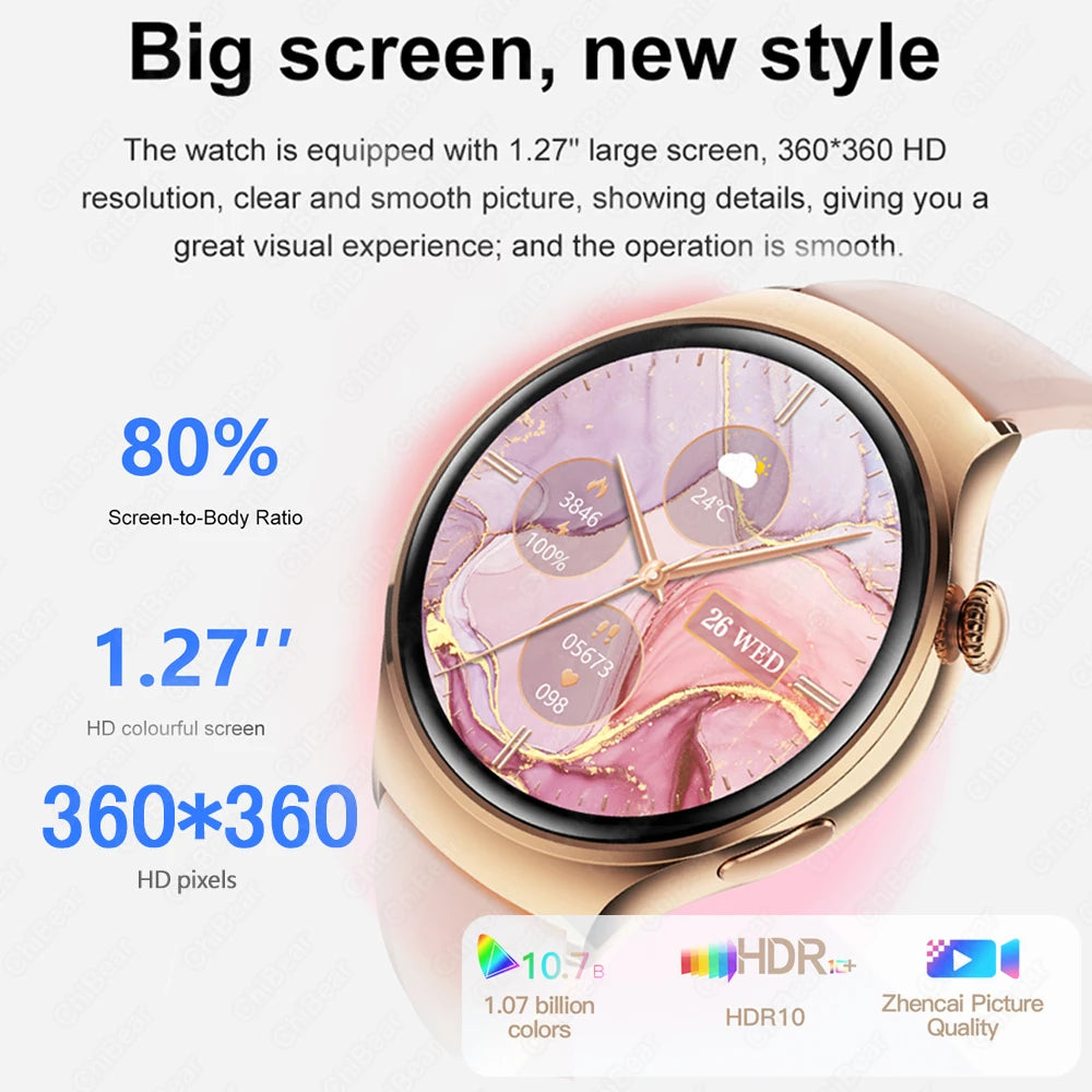 Smartwatch für Damen mit GPS, NFC & Bluetooth – Fitness-Tracker & Gesundheitsüberwachung