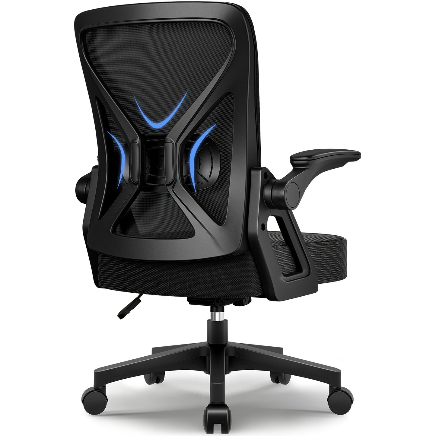 Mesh‑Rücken und Synchronmechanik ergonomischer Bürostuhl fürs Homeoffice,Lordosenstütze und Kopfstütze,