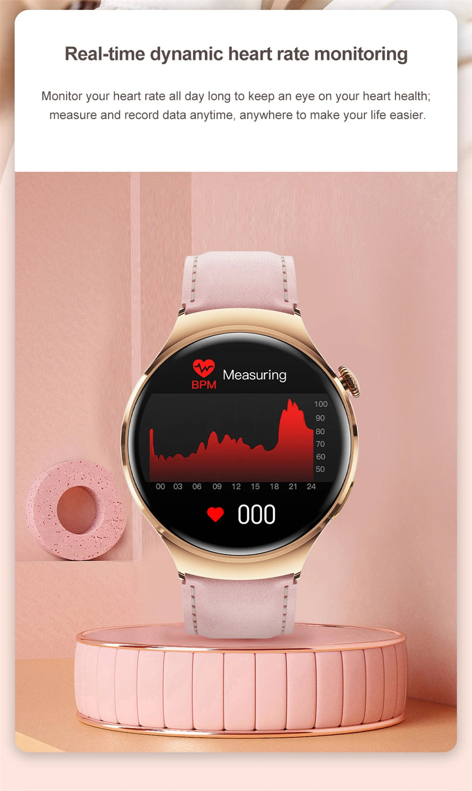 Smartwatch Damen mit GPS & Fitness-Tracker – Herzfrequenz & SpO2 | 49,99€