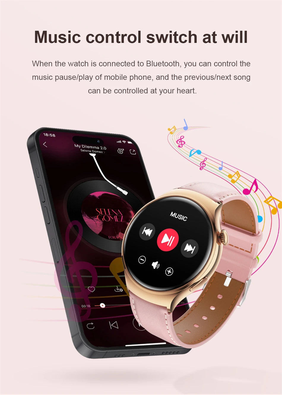 Smartwatch Damen mit GPS & Fitness-Tracker – Herzfrequenz & SpO2 | 49,99€