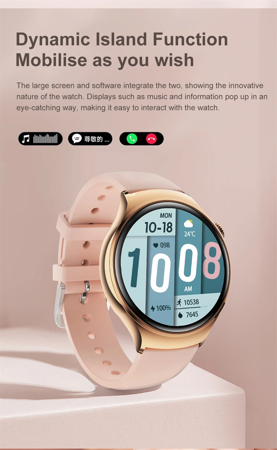 Smartwatch Damen mit GPS & Fitness-Tracker – Herzfrequenz & SpO2 | 49,99€
