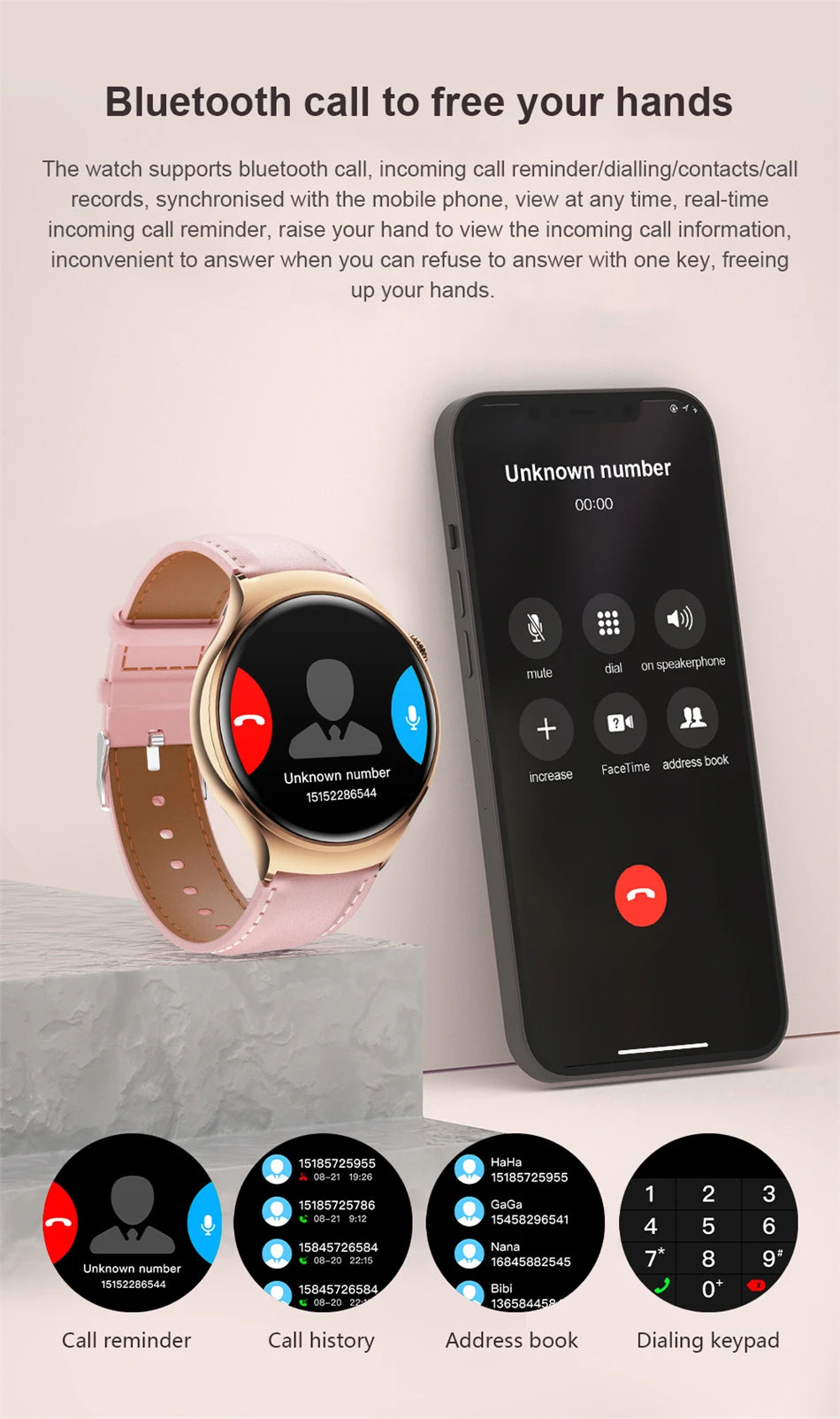 Smartwatch Damen mit GPS & Fitness-Tracker – Herzfrequenz & SpO2 | 49,99€