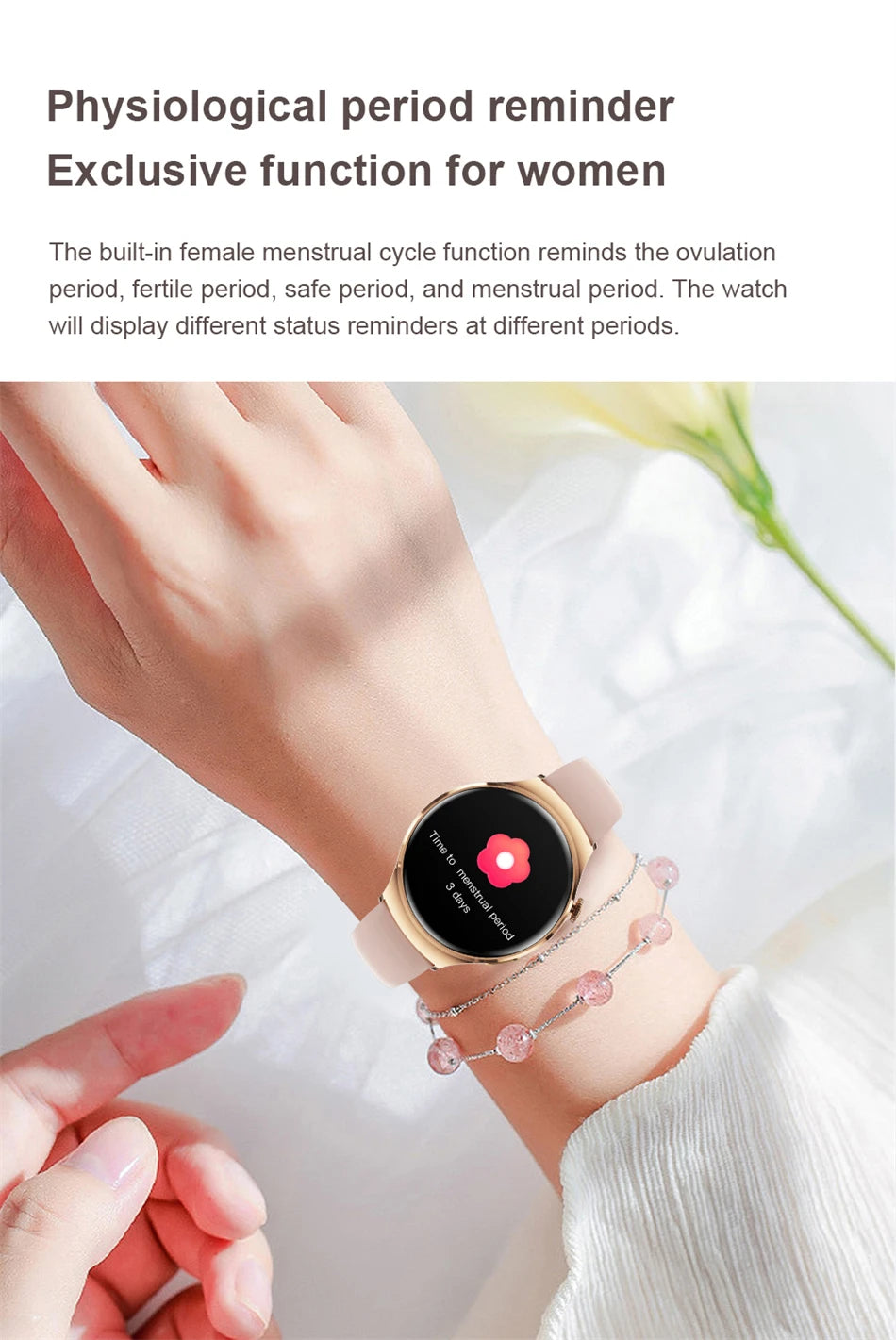 Smartwatch Damen mit GPS & Fitness-Tracker – Herzfrequenz & SpO2 | 49,99€